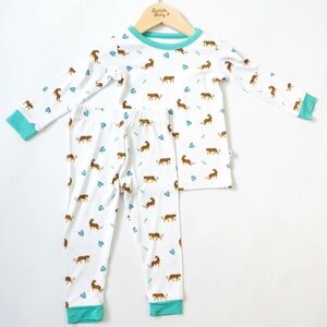 Bubble Baby 3t bengal long sleeve bamboo pajama set NIB